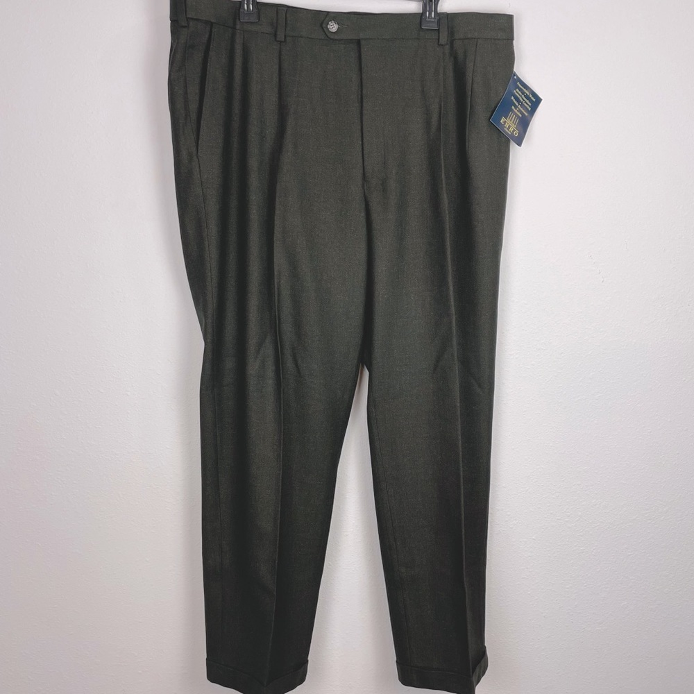 Nwt Enro Mens 42x30 Formal Dress Suit Pants Slacks Charcoal Wedding Business